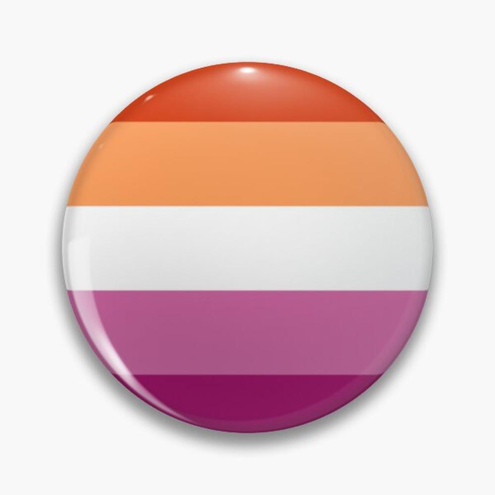 Ethnic Modern Fashion - Lesbian Pride Flag Pin Buttons Brooches