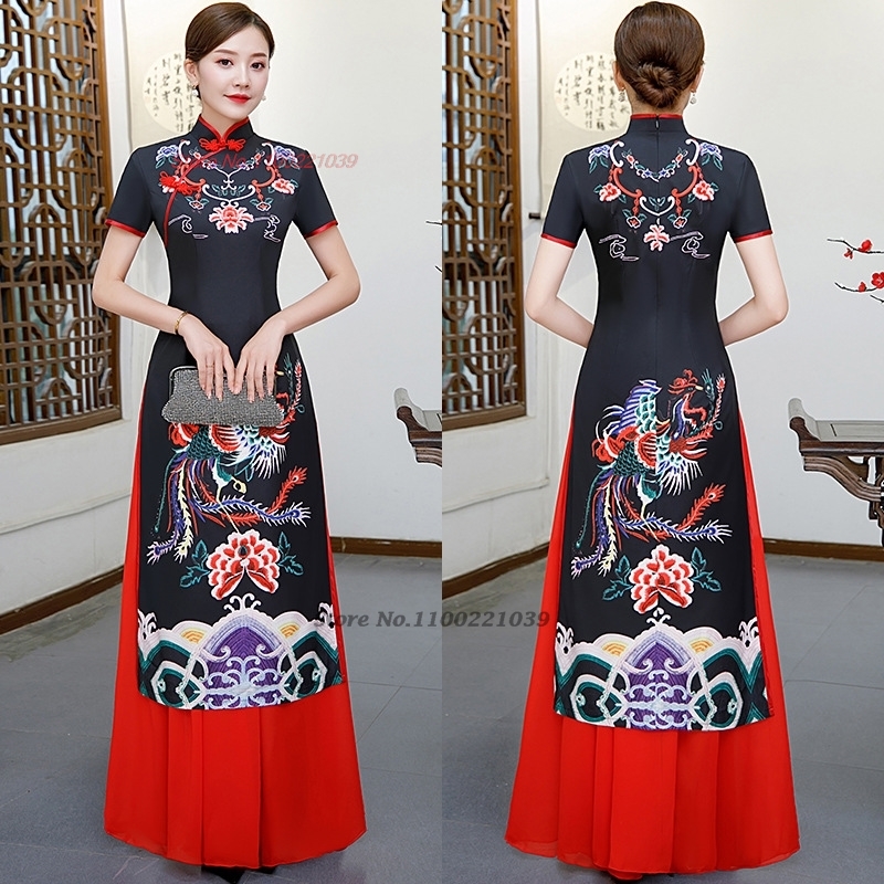 Ao Dai Vietnam Dress - 2026 chinese improved qipao dress vintage