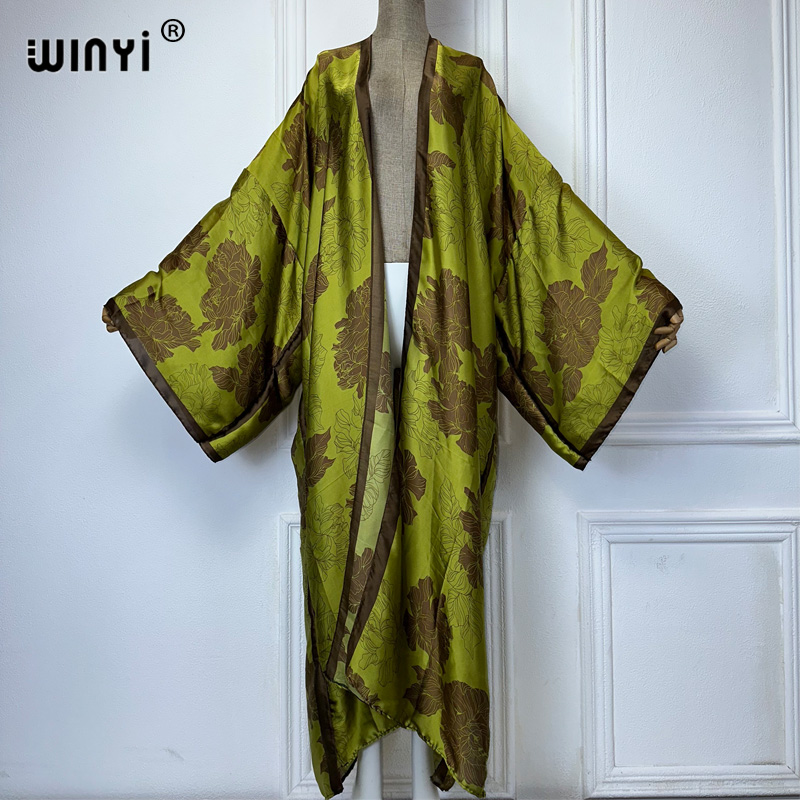Kaftan Women Boho - WINYI Africa boho print Kimonos long
