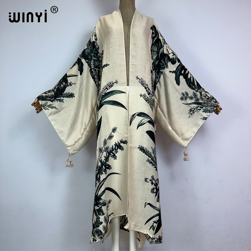 Kaftan Women Boho - WINYI kimono Africa boho fashion print