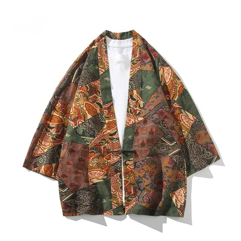 Ethnic Fashion In - Ethnic Style Print Yukata Men Women