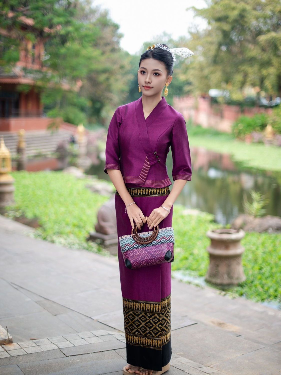 2pcs Thailand Myanmar Long-gyi - Batik Sarong Wrap 评论和价格