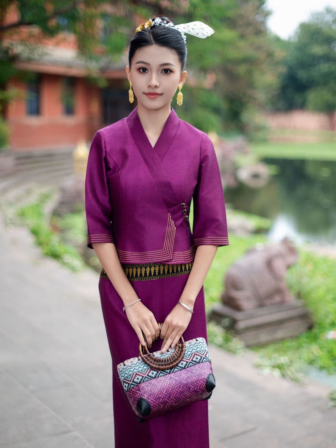 2pcs Thailand Myanmar Long-gyi - Batik Sarong Wrap 评论和价格