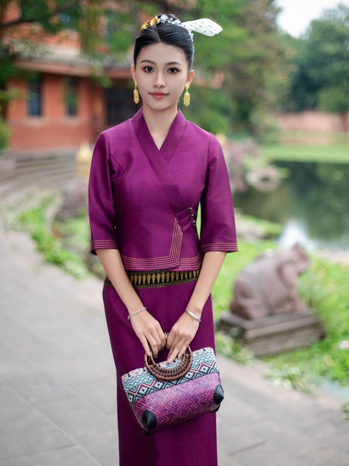 2pcs Thailand Myanmar Long-gyi - Batik Sarong Wrap 评论和价格