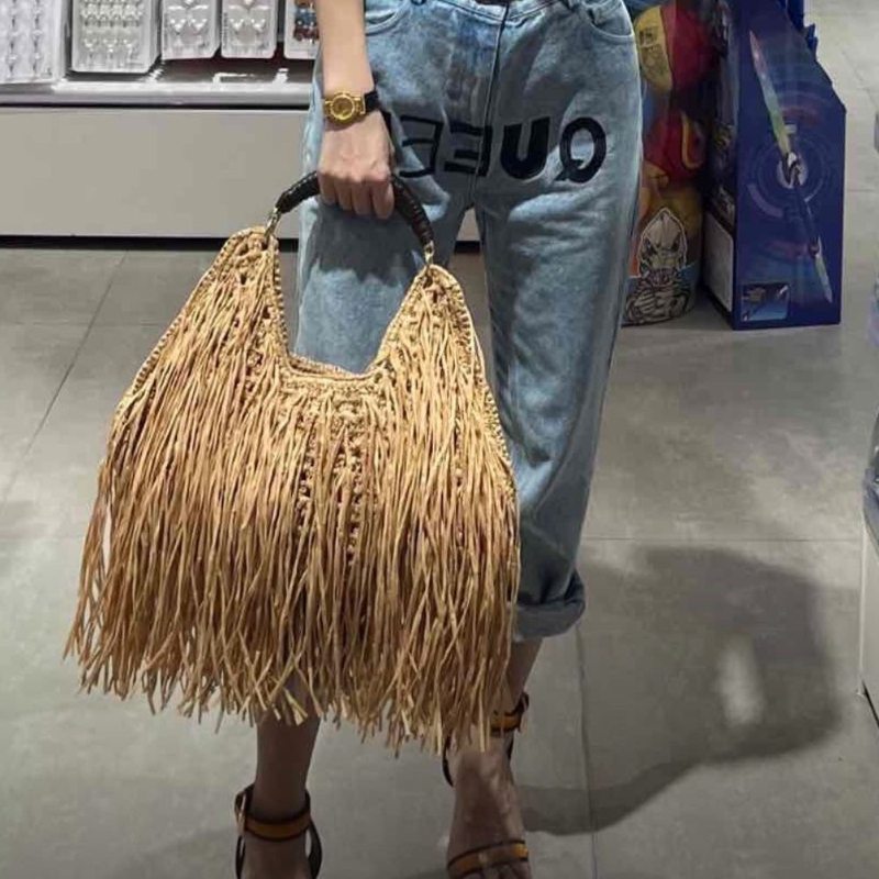 Bohemian Tassel Straw Handbag  - Ethnic Boho Fashion 评论和价格