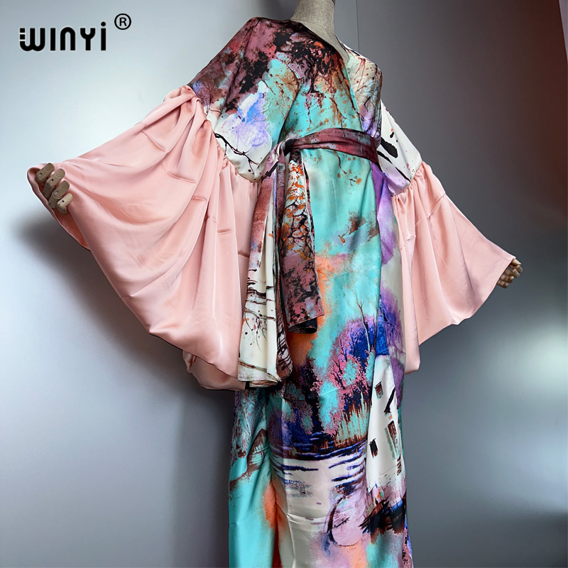 WINYI Summer Kimono party dres - Kaftan Women Boho 评论和价格