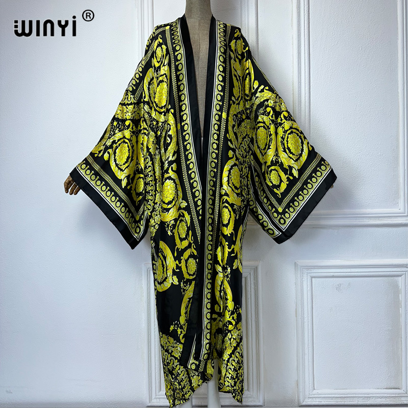 WINYI Africa boho print Kimono - Kaftan Women Boho 评论和价格