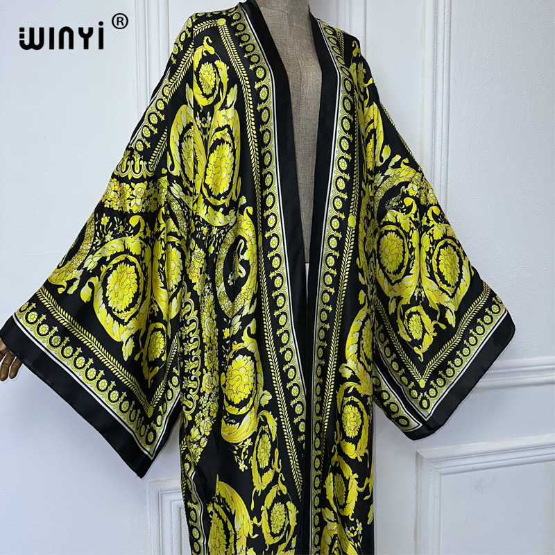 WINYI Africa boho print Kimono - Kaftan Women Boho 评论和价格