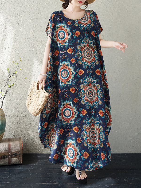 Loose Fit round Neck Cotton Li - Ethnic Fashion Walk 评论和价格