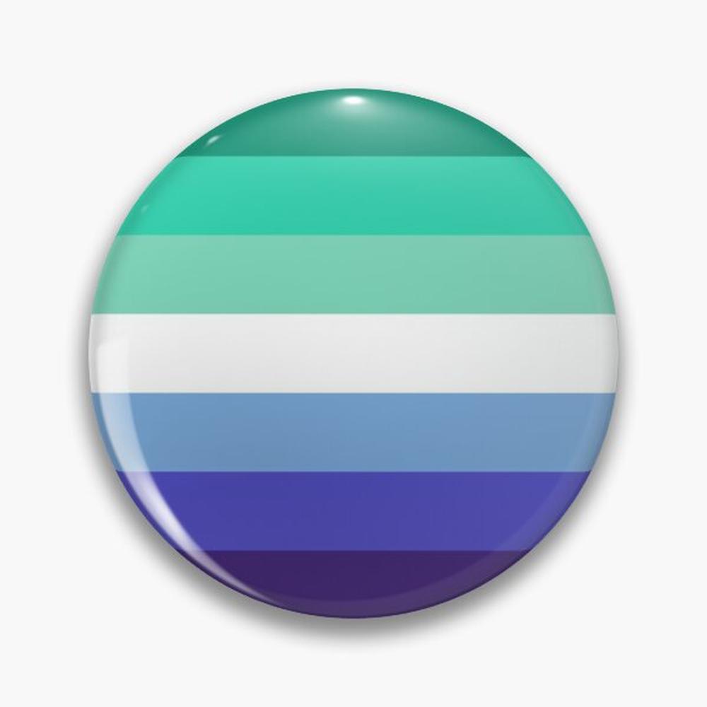 MLM Gay Pride Flag Pin Buttons - Ethnic Modern Fashion 评论和价格