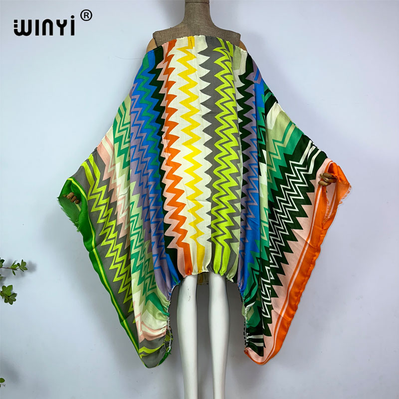 WINYI Women Sexy one Neck maxi - Kaftan Women Boho 评论和价格
