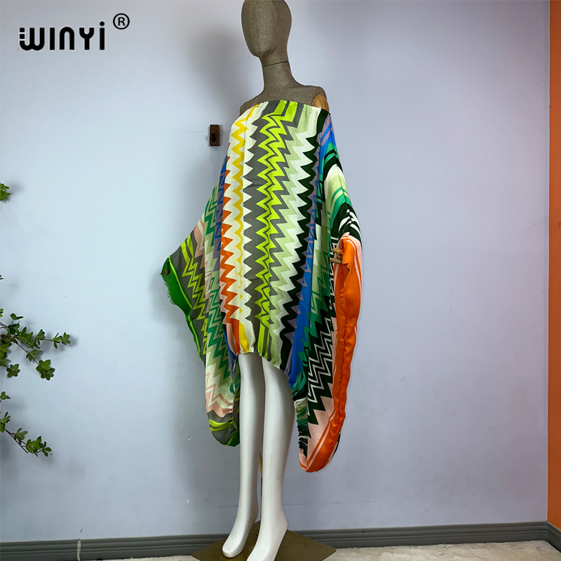 WINYI Women Sexy one Neck maxi - Kaftan Women Boho 评论和价格