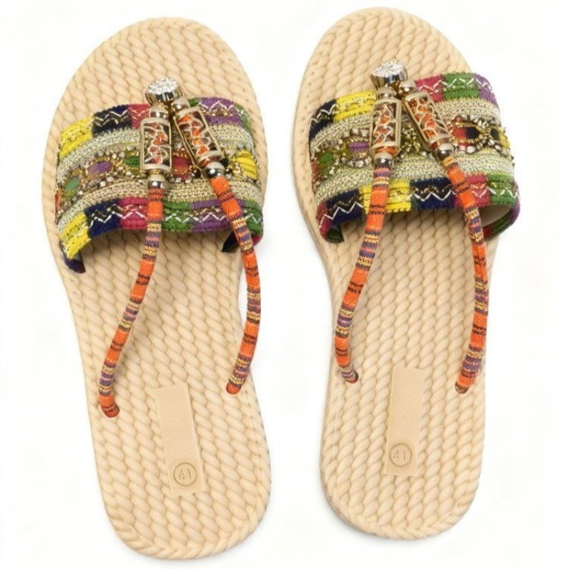 Women Slippers Outdoor Handwov - Ethnic Modern Fashion 评论和价格