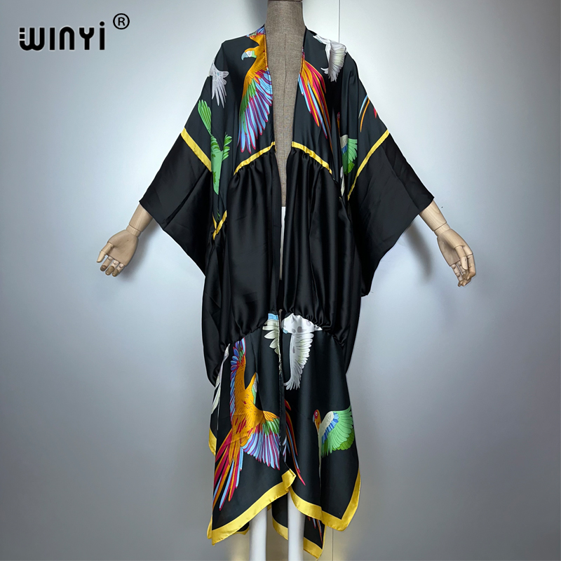 WINYI print boho kimono maxi b - Kaftan Women Boho 评论和价格