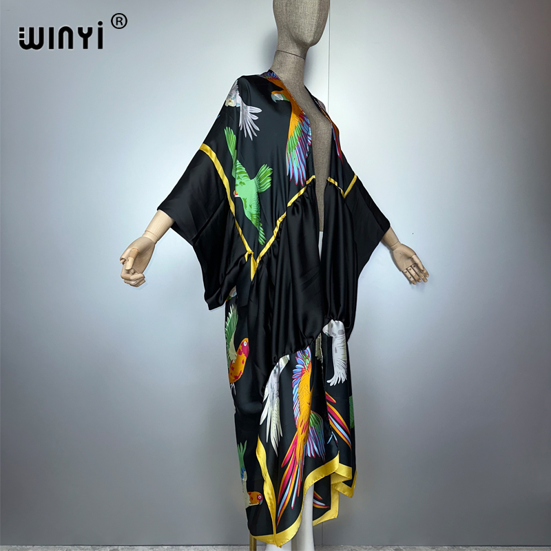 WINYI print boho kimono maxi b - Kaftan Women Boho 评论和价格