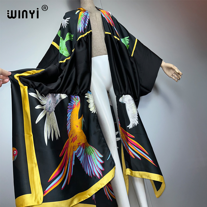 WINYI print boho kimono maxi b - Kaftan Women Boho 评论和价格