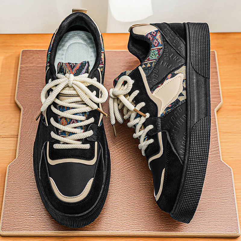Men's Vintage Patchwork Platfo - Ethnic Modern Fashion 评论和价格