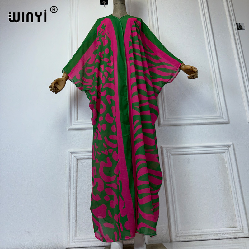 WINYI Africa Bohemia Print Kim - Kaftan Women Boho 评论和价格