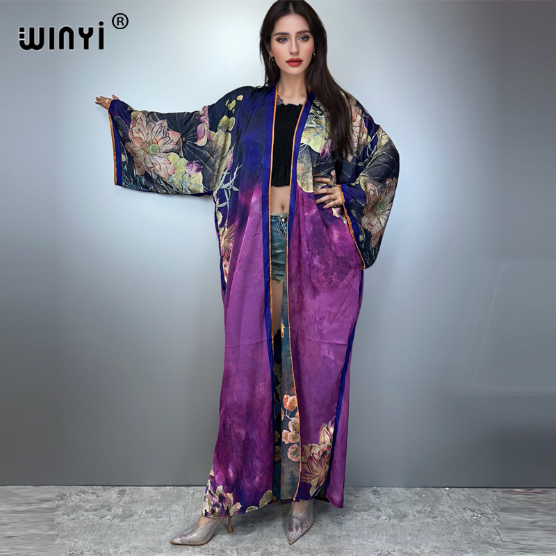 WINYI kimono High-quality Prin - Kaftan Women Boho 评论和价格