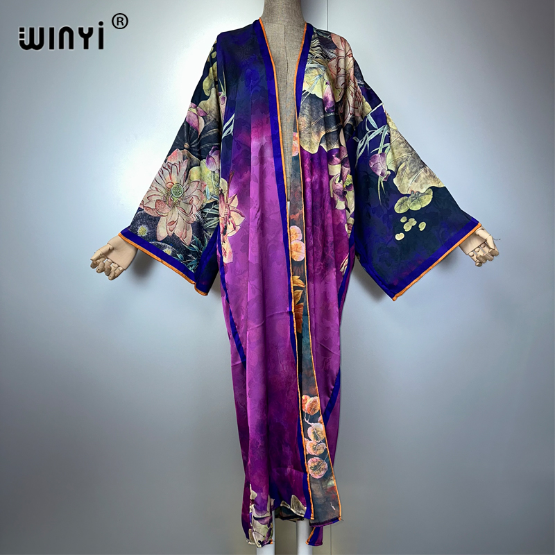 WINYI kimono High-quality Prin - Kaftan Women Boho 评论和价格