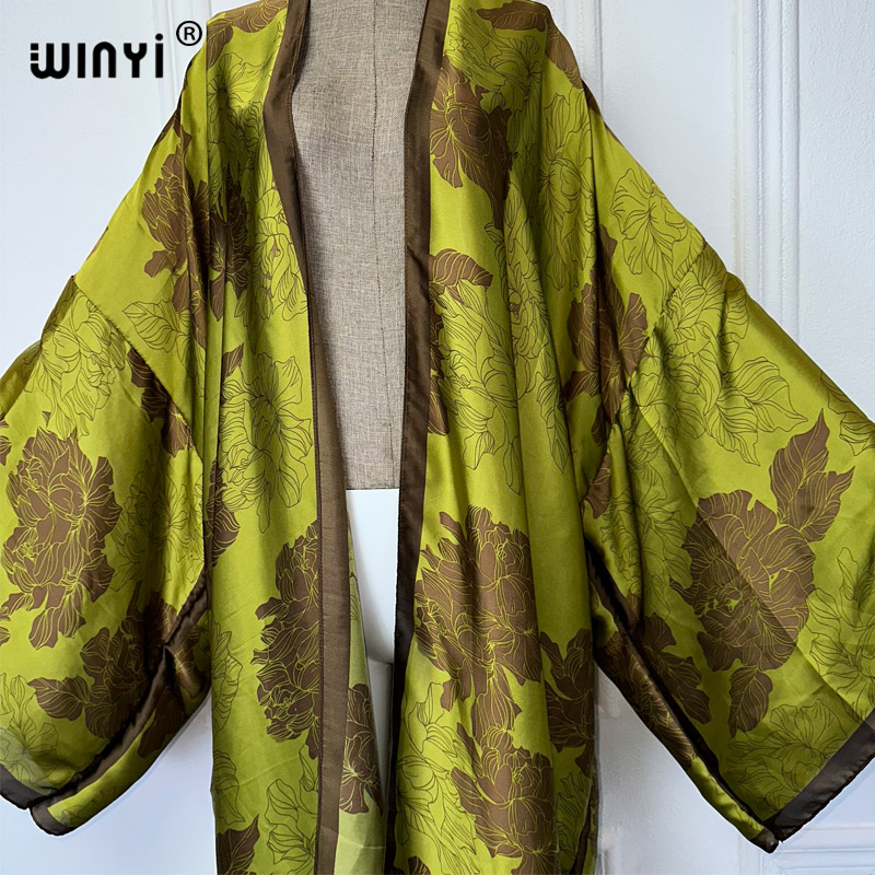 WINYI Africa boho print Kimono - Kaftan Women Boho 评论和价格