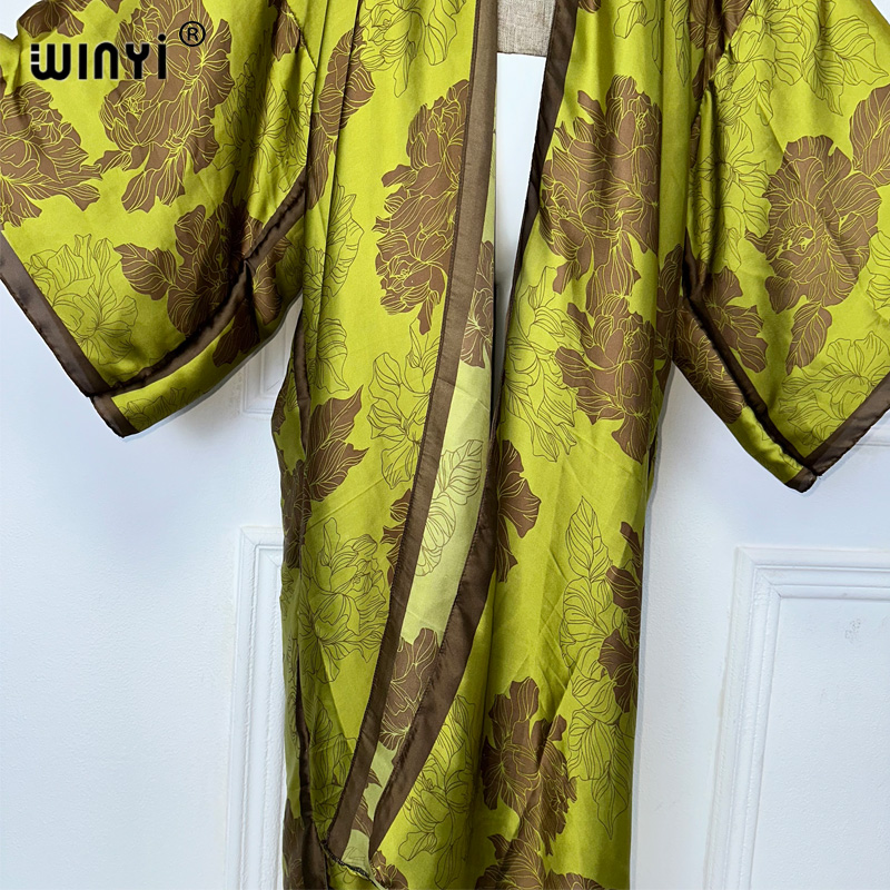 WINYI Africa boho print Kimono - Kaftan Women Boho 评论和价格