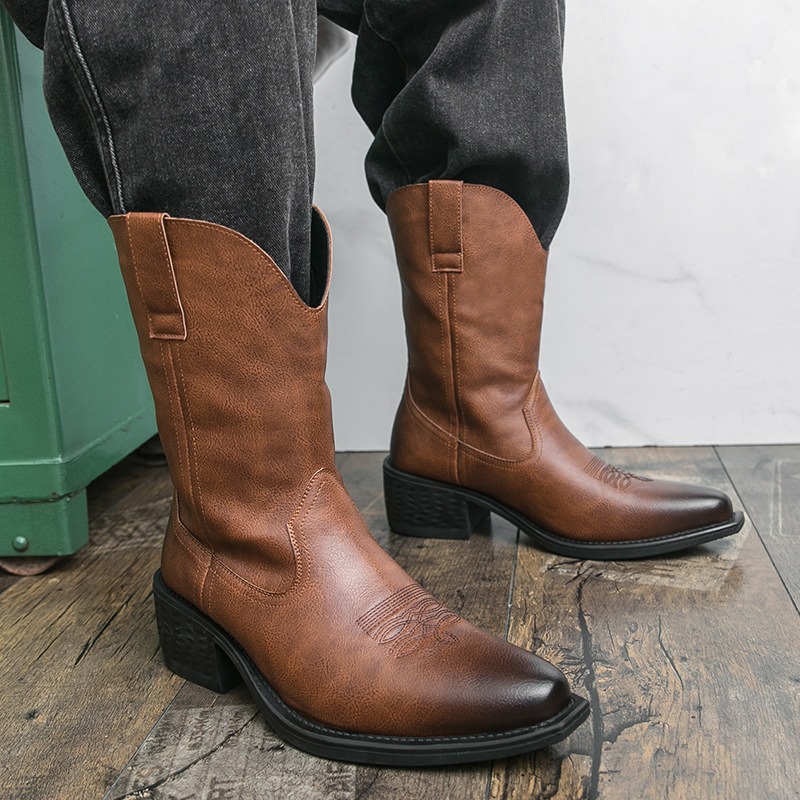 Men Boots Classic Embroidery W - Ethnic Fashion In 评论和价格