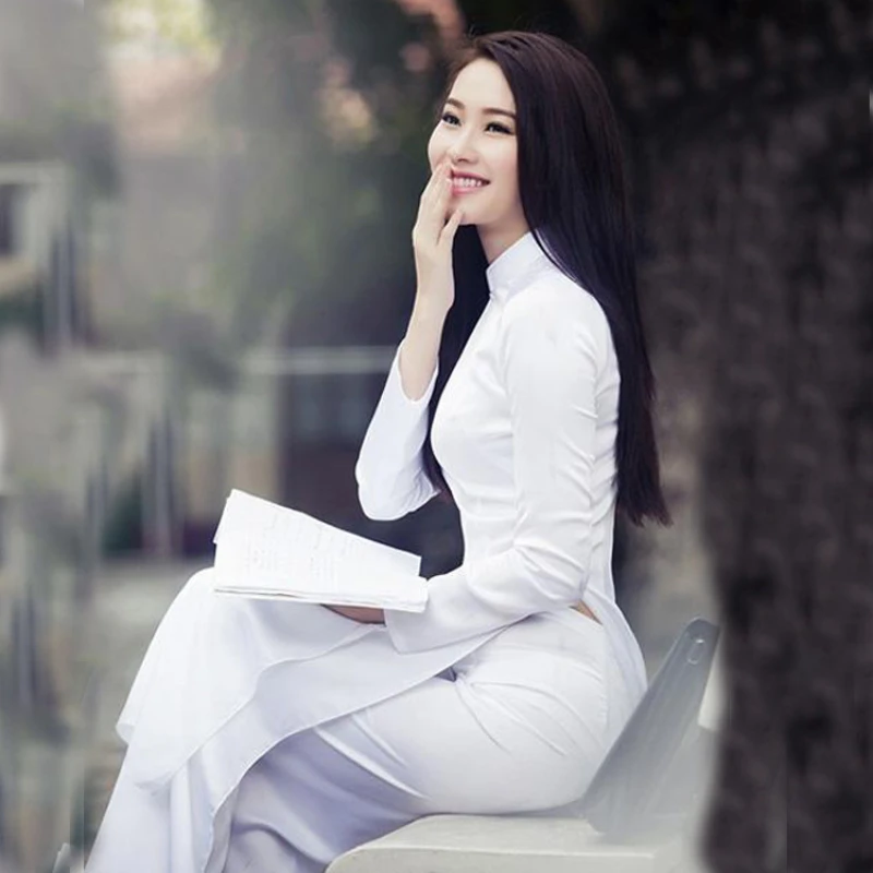 Ao Dai Vietnam Dress Women Tra - Ao Dai Vietnam Dress 评论和价格