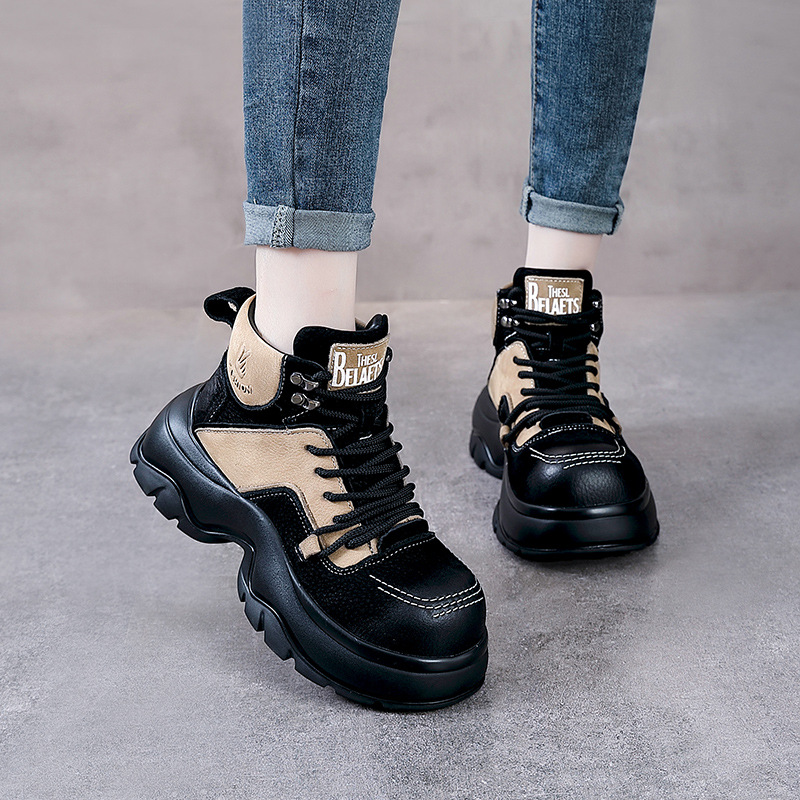 6cm Genuine Leather Wedge Fash - Ethnic Fashion In 评论和价格