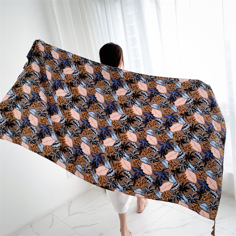 90x185cm Cotton Linen Print Su - Kaftan Women Boho 评论和价格